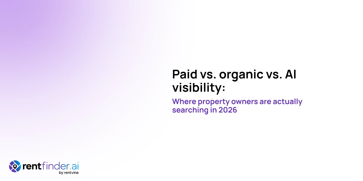 Paid vs. Organic vs. AI visibility: Where property owners are actually searching in 2026